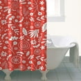 thumbnail image 5 of 36" x 72" Waterproof Floral Print Shower Curtain Retro Small Floral Design with Metal Grommets, 5 of 5