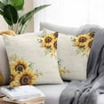 thumbnail image 2 of Pastoral Sunflower Outdoor Pillow Covers Pack of 2 Plant Country Vintage Beige Background Waterproof Throw Pillow Covers Decorative Cushion Cases for Patio Garden Tent Balcony Couch 20x20 inch, 2 of 8
