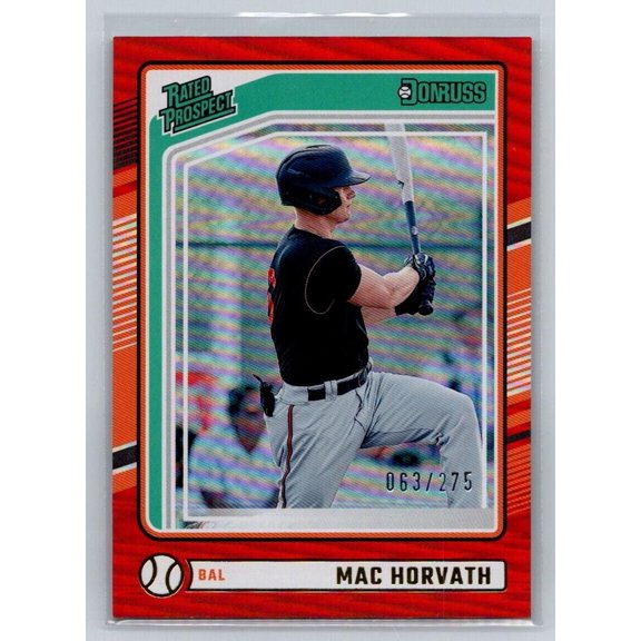 2024 Donruss Red Mac Horvath 063/275 Baseball Card 119 Baltimore Orioles
