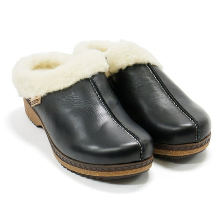 

Pikolinos Women s Granada W0w Shearling Clogs Black 6 M US