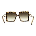 thumbnail image 4 of Womens Luxury Designer Square Butterfly Chic Sunglasses Tortoise Brown, 4 of 4