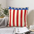 thumbnail image 6 of Susaid America Flags2 Print Velvet Throw Pillow Covers Home Art Deco Pillowcase Square Pillow Case Cushion Cover for Bed Sofa Living Room Car Indoor and Outdoor-18"x18", 6 of 8