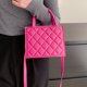 thumbnail image 5 of Bolso de mano de moda para mujer, de mano pequeños con entramado rombal para niñas, 5 of 8