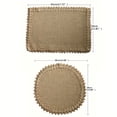 thumbnail image 4 of Boho Jute Placemats, Table Decor, Natural Hemp Placemats, Bohemian Style Heat Insulation Table Pad, Retro Style Jute Square/Round Table Mat with Tassel, Dining Decor, 4 of 7