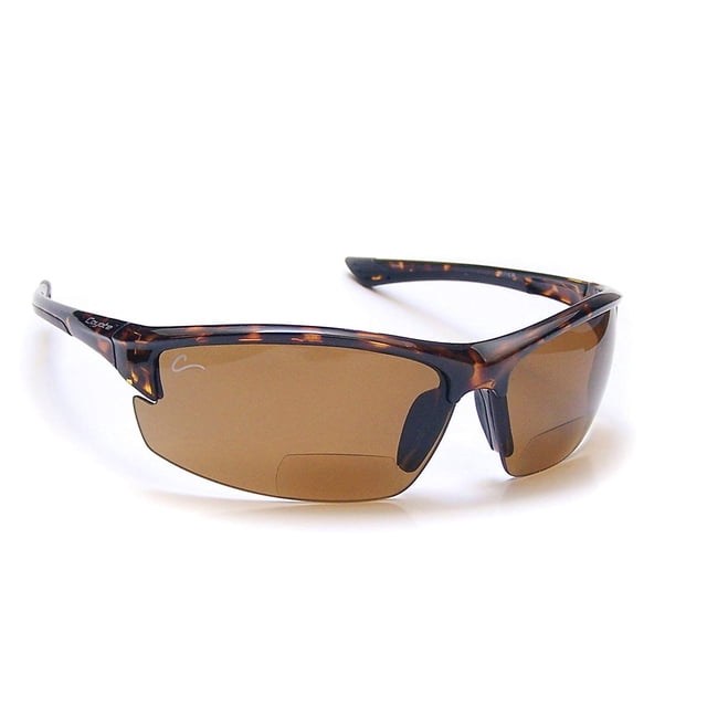 Coyote Eyewear BP-7 +1.50 Polarized Reader Premium Sunglasses, Tortoise & Brown