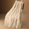 thumbnail image 4 of Miluxas Women's Tulle Long Skirt Elastic High Waist Layered Cake Skirt Solid Casual Party A-Line Mesh Skirt Khaki, 4 of 5