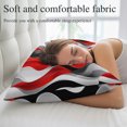 thumbnail image 5 of Red Black Grey Lumar Pillow Covers, Moire Modern Artwork Abstract Soft Breathable Throw Pillow Cases with Invisible Zipper, Decorative Pillowcase Pillows Protectors for Sofa Bed Chair 16"x24", 5 of 9