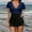 Blue, variant on Sentmoon Women's Swimsuit with Built in Bra Spaghetti Strap Plus Size Short Sleeve Bikini for Women Women Bathing Suits Sun Protection Swimsuits Blackless Swimwear for Plus Size & Curvy Figures