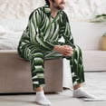 thumbnail image 7 of Naloa Tropical Palm Leaves1 Men’s Pajamas Set - Long Sleeve Button Down Sleep Shirt and Pajama Bottoms Sleepwear Set-X-Large, 7 of 7