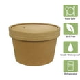 thumbnail image 2 of Vasos de sopa Belinlen de papel kraft de 8 oz con tapas (juego de 50 unidades), 2 of 5