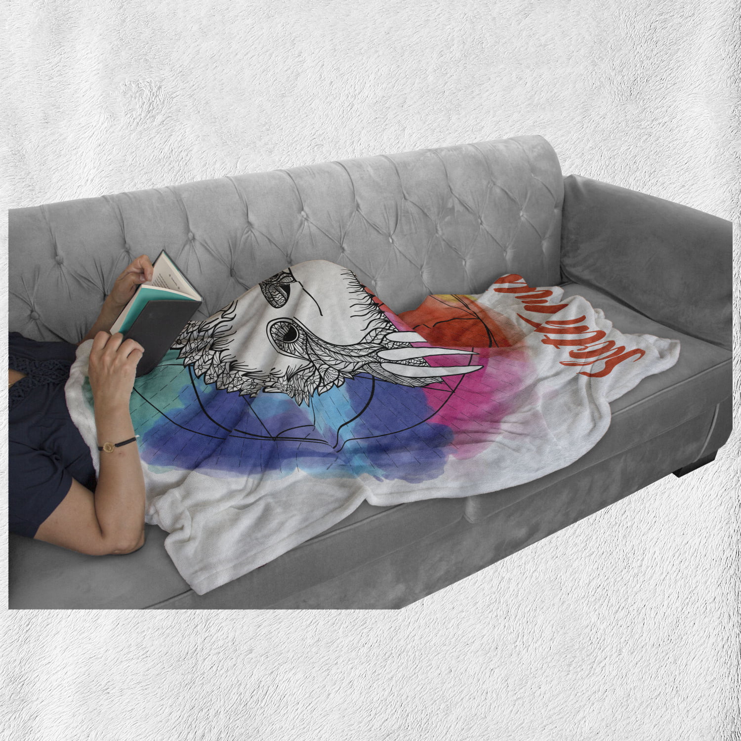 InterestPrint Abstract Cartoon Fish 40” x 50” Ultra Soft Micro Fleece Blanket Soft Warm Bed Blanket 