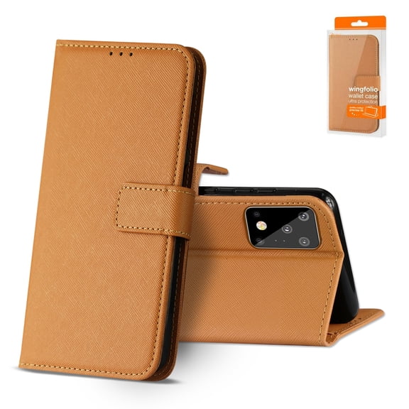 Reiko brand for Galaxy S20 Ultra 3-in-1 Wallet Case In brown
