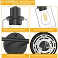 thumbnail image 6 of 2-Lights Bathroom Lights Fixtures Vanity Lights with Glass Shape, Black, 6 of 8