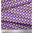thumbnail image 3 of Soimoi Purple Heavy Canvas Fabric Peony Floral Print Sewing Fabric Yard 58 Inch Wide, 3 of 3
