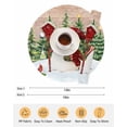 thumbnail image 6 of 13 Inch Round Placemats Set of 4, Red Green Snowman Christmas Non Slip Heat Insulation PP Table Mats, Xmas Tree Snowflake Winter Wooden Washable Place Mats for Kitchen Dining Party Table Decor, 6 of 7