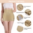 thumbnail image 6 of AILIVIN Women High Waist Body Shaper Butt LifterShapewear Lace Shaping Tummy Control Shapewear Panties Slimming Comfortable Shaper Panties,Beige,S/M, 6 of 7