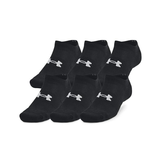 Pack de 6 calcetines Under Armour Training Cotton No Show, color negro