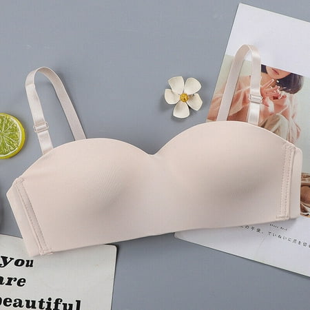 

Ladies Underwear Sexy Invisible Bra Padded Multiway Strapless Push Up Bra Top