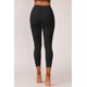 thumbnail image 1 of ABPHQTO Leggings deportivos de yoga de cintura alta con empalme lateral de malla negra para mujer con bolsillo para teléfono, 1 of 5