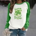 thumbnail image 1 of Chemises pour Femmes Décontractées à Manches Longues, Col Rond, Hauts Amples, Blouse Imprimée, Chandail en Molleton Graphique, Chemises pour la Saint-Patrick pour Femmes, 1 of 4