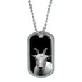 thumbnail image 1 of Goat Head - Black and White Dog Tag, 1 of 1