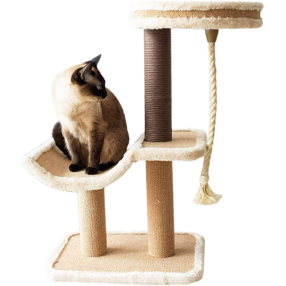 Catry Cat Tree Cradle Bed Tower with Natural Sisal Scratching Posts and