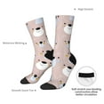 thumbnail image 4 of Daiia Cute Hand Drawn Bear Print Crew Socks – Soft Breathable Long Socks for Men & Women, Moisture-Wicking & Comfortable Daily Wear Socks, One-Size Fits Most (US 5-11), 4 of 6