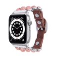 thumbnail image 1 of WorryFree Gadgets Genuine Leather Bands Compatible with Apple Watch Band 42/44/45mm iWatch Strap for Men Women iWatch Band 8 7 6 SE 5 4 3 2 1, 1 of 5