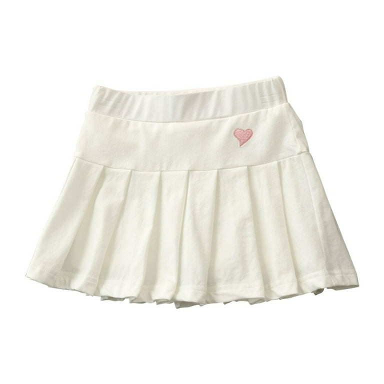 White pleated skirt toddler cheap