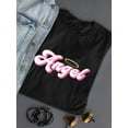 thumbnail image 3 of Angel Pink Lettering T-Shirt Women -Image by Shutterstock, Female x-Large, 3 of 4