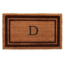 Calloway Mills Brown Border 18" x 30" Monogram Outdoor Doormat (Letter D)