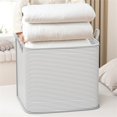 thumbnail image 2 of Large Capacity Clothes Storage Bag Foldable Clothing Blanket Quilt Dustproof Box, 2 of 10