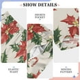 thumbnail image 6 of FORMRS Kids Pajama Pants with Pockets Size 9-10Y Boys Lounge Sleep Bottoms, Red Christmas Poinsettia, 6 of 8