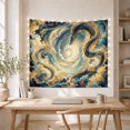 thumbnail image 5 of Moon Stars Magnificent with Serpentine Dragon Like Creatures, Mystical Fantasy for Space Lovers, Galaxy Room Decor, Housewarming Gift, Tapestry Wall Hanging for Bedroom and Dorm, 5 of 7