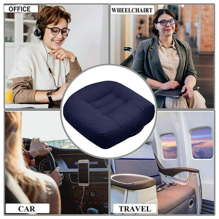 Waterproof Thick Car Heighten Office Chair Seat Cushion Beige Pad