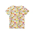 thumbnail image 4 of CCRFTGI Cute Shirts for Kids Girls 10-12 Short Sleeve Fruit Print Big Sister Outfit Tee Shirts Summer Trendy Soft Lightweight Crew Neck T-Shirts Multicolor 12-13 Years, 4 of 4