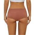 thumbnail image 4 of ibuvkizy Womens Underwear,Panties for Women Soft Stretchy Briefs,Women's Solid Color Mid Waist Comfortable and Breathable Flat Foot Underwear, 4 of 4