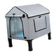 thumbnail image 4 of Caseta para gatos con calefacción y almohadilla térmica para exteriores, nido resistente al viento, extraíble, elevada, para parques, balcones y gris L, 4 of 10