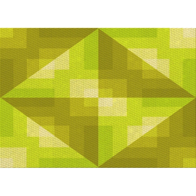 Ahgly Company Machine Washable Indoor Rectangle Transitional Dark Golden Rod Brown Area Rugs, 5' x 8'