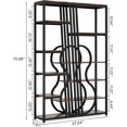 thumbnail image 2 of Tribesigns 5 Tier Industrial Bookshelves Bookcase, Rustic 70-inch Tall Book Shelf, Open Etagere Bookcase 9 Shelves Shelving Unit Display Shelves for Living Room, Bedroom, 2 of 5