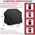 thumbnail image 3 of Grill Cover,52 inch Heavy Duty Waterproof Cover for Outdoor Grill,600D Anti-UV Fade-Resistant Barbecue Gas with Adjustable Straps Weber,Genesis,Charbroil and More Grills, 3 of 4