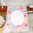 thumbnail image 5 of Feelyou Pink Cherry Blossoms Twin Sheet Sets, Cartoon Flower Bedding, 3pcs, 5 of 7