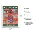 thumbnail image 2 of Aloha Hawaii - Pacific Paradise - Hawaiian Airways - Vintage Hawaiian Travel Poster by Rick Sharp - Fine Art Matte Paper Print (Unframed) 20x26in, 2 of 4