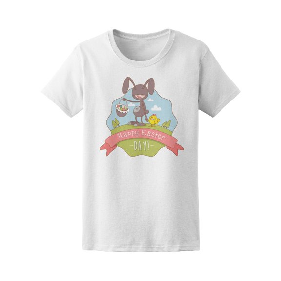 Happy Easter Funny Bunny Costume Tee Women's -Image by Shutterstock