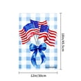 thumbnail image 4 of Amhnf American Flag Garden Flag With Blue Bow On Checkered Background For Home Outdoor Garden Yard Decor 12x18 inch, 4 of 5