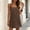 Coffee, variant on Prom Dress Mother Of The Bride Sundress Vacation Dresses A Line Fashion Women's Casual Pocket Sleeveless Solid Color Summer Mini Dress Dersses Army Green 2X