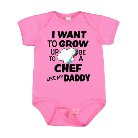 

Inktastic I Want to Grow Up to Be a Chef Like My Daddy Gift Baby Boy or Baby Girl Bodysuit