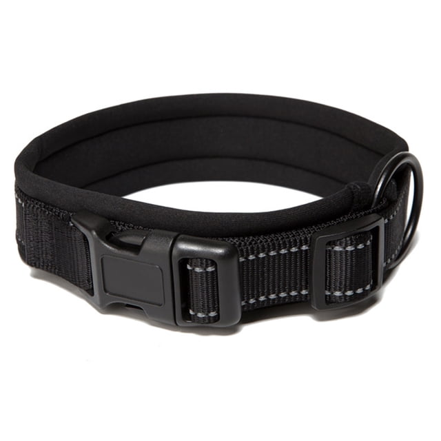 Collar para perros de nailon reflectante con acolchado de neopreno transpirable, ajustable