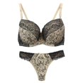 thumbnail image 3 of Conjunto de sujetadores para mujer, lencería Sexy de talla grande, encaje bordado, ropa interior de copa BCDE 2022, 34/75, 36/80, 38/85, 40/90, 42/95, 3 of 4