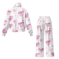 thumbnail image 5 of Xoenoiee Heart Love Star Print Womens 2 Piece Outfits Lounge Pullover Sweatsuit Sets Valentine's Day Plus Size Fall Fashion Clothes Airport Travel Pants Tracksuits, M, 5 of 7
